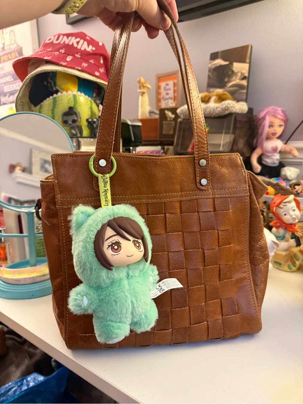 Vintage Myra “Square One” Leather Tote